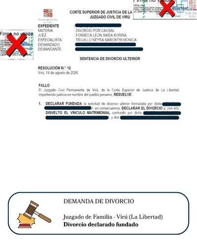 Sentencia de reposición y reparación civil, Juzgado Laboral de Lima, documento anonimizado
