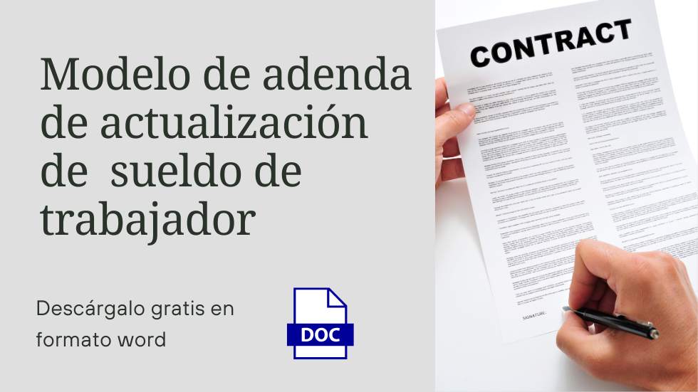 Modelo de Adenda para actualización del Sueldo Mínimo en Perú